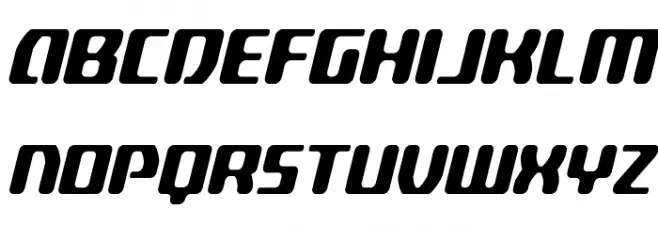 Delta Phoenix Condensed Italic Schriftart Groß