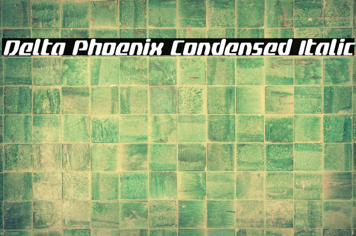 Delta Phoenix Condensed Italic Example 1