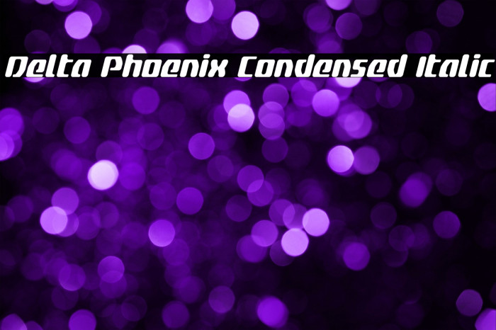 Delta Phoenix Condensed Italic Example 2