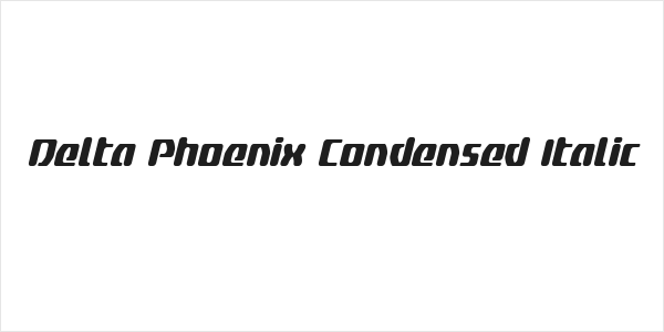 Delta Phoenix Condensed Italic Logo
