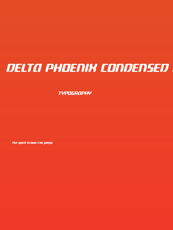 Delta Phoenix Condensed Italic Poster