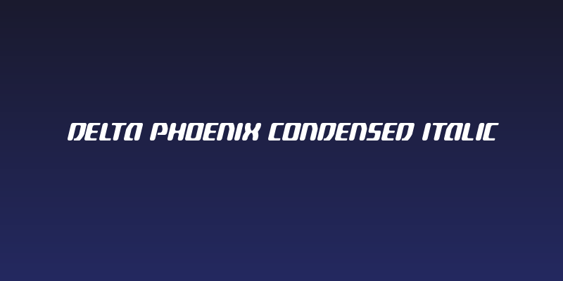 Delta Phoenix Condensed Italic Social Header