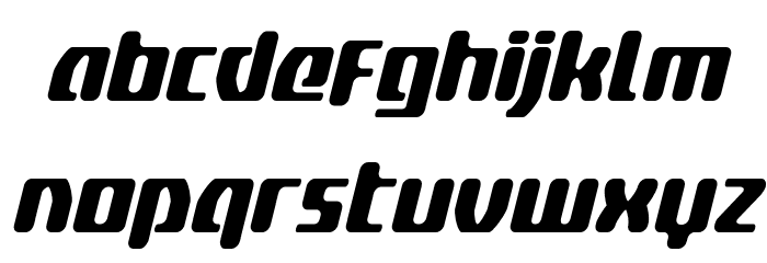 Delta Phoenix Condensed Italic Font LOWERCASE