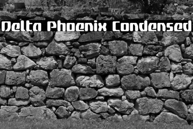 Delta Phoenix Condensed Font examples