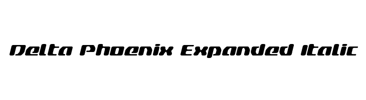 Delta Phoenix Expanded Italic  les polices de caractères gratuit tlcharger