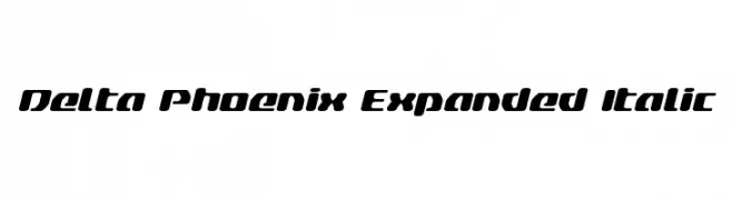 Delta Phoenix Expanded Italic  フリーフォントのダウンロード