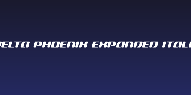 Delta Phoenix Expanded Italic Social Header