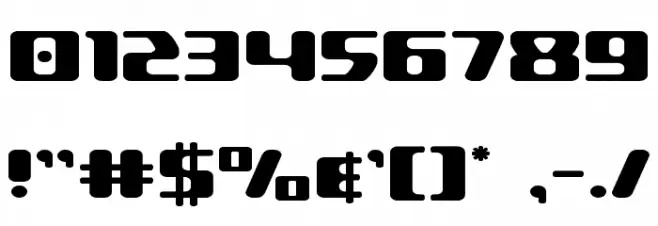 Delta Phoenix Expanded Font OTHER CHARS