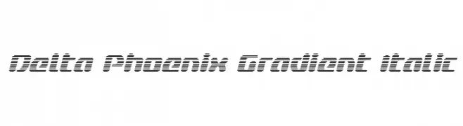 Delta Phoenix Gradient Italic  フリーフォントのダウンロード