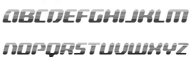 Delta Phoenix Gradient Italic Polices MAJUSCULES