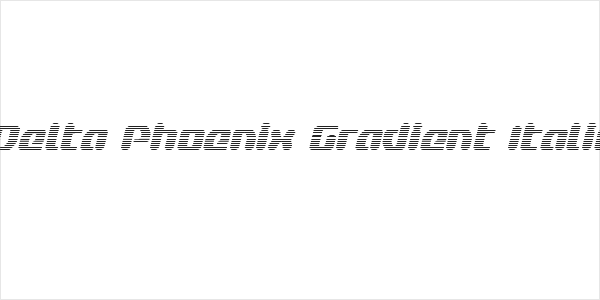 Delta Phoenix Gradient Italic Logo
