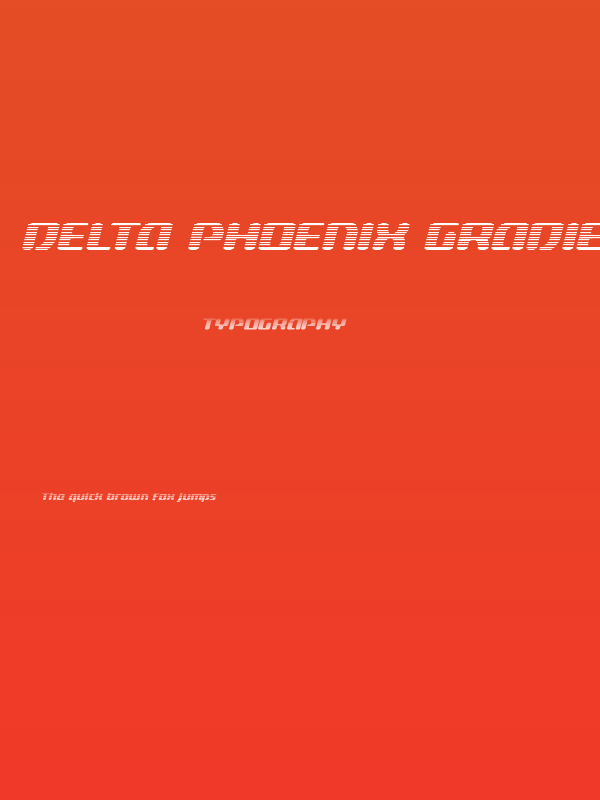 Delta Phoenix Gradient Italic Poster