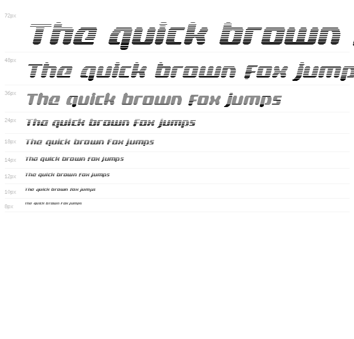 Delta Phoenix Gradient Italic Waterfall