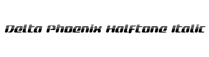 Delta Phoenix Halftone Italic  नि: शुल्क फ़ॉन्ट्स डाउनलोड