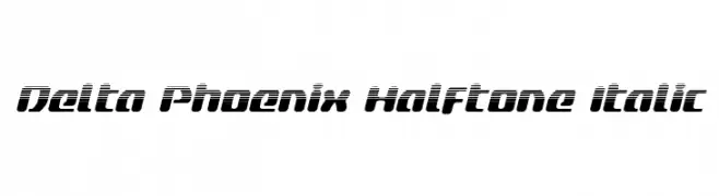 Delta Phoenix Halftone Italic  フリーフォントのダウンロード