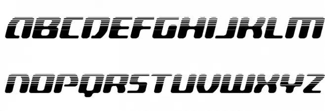 Delta Phoenix Halftone Italic Schriftart Groß