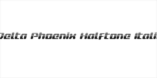 Delta Phoenix Halftone Italic Logo