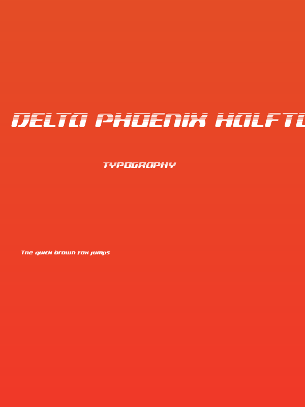 Delta Phoenix Halftone Italic Poster