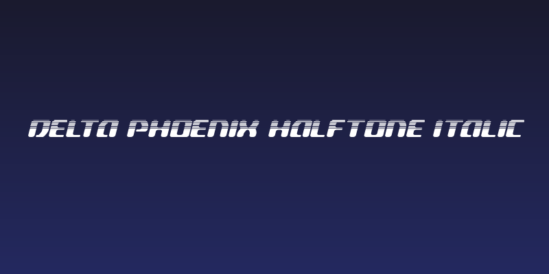 Delta Phoenix Halftone Italic Social Header