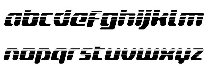 Delta Phoenix Halftone Italic Font LOWERCASE