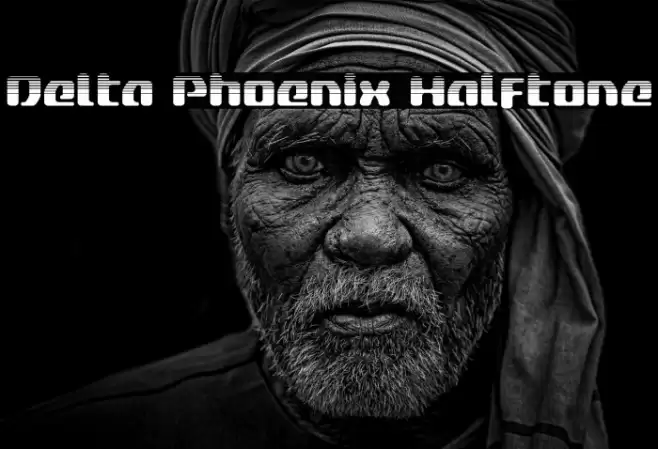 Delta Phoenix Halftone Font examples