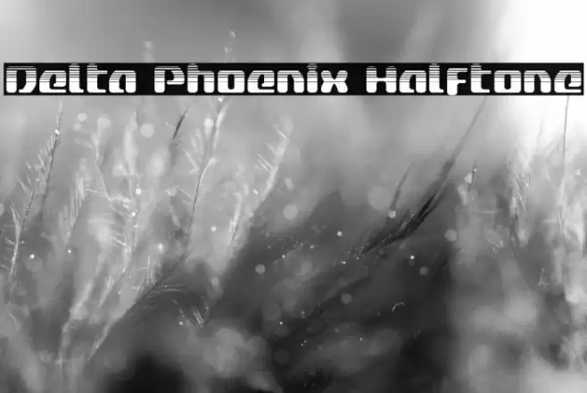 Delta Phoenix Halftone Font examples