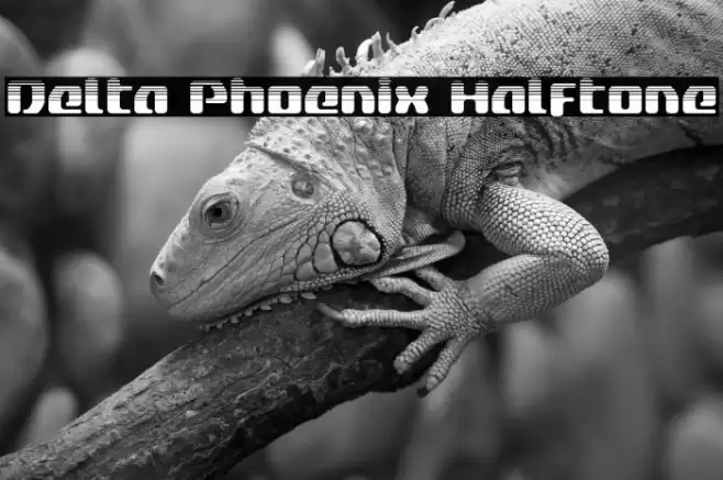 Delta Phoenix Halftone Font examples