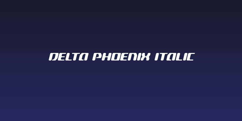 Delta Phoenix Italic Social Header