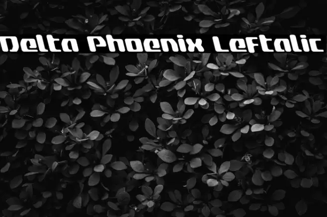 Delta Phoenix Leftalic Font examples