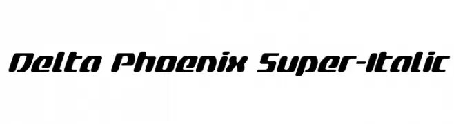 Delta Phoenix Super-Italic  Frei Schriftart Herunterladen