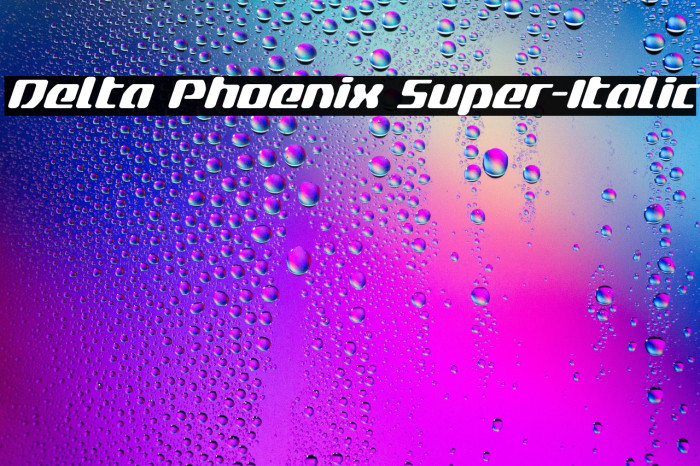 Delta Phoenix Super-Italic Example 1