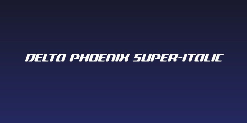 Delta Phoenix Super-Italic Social Header