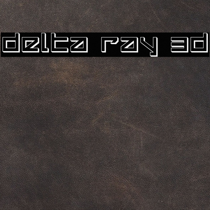 Delta Ray 3D Font examples