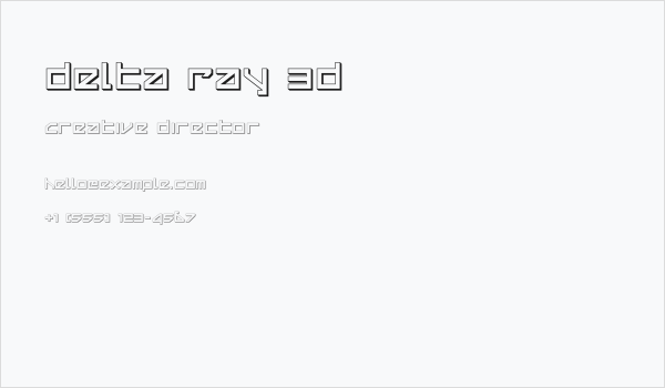 Delta Ray 3D Business Card