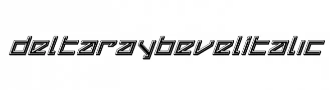 Delta Ray Bevel Italic  Frei Schriftart Herunterladen