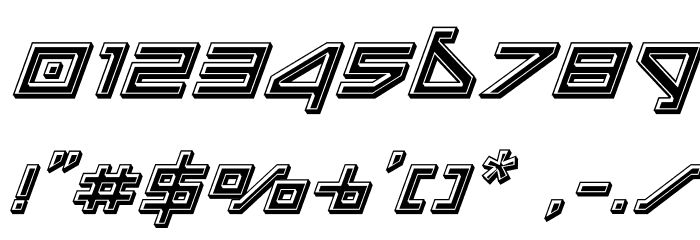 Delta Ray Bevel Italic Font OTHER CHARS