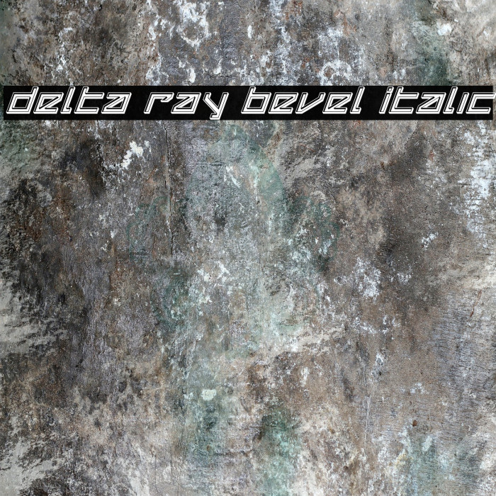 Delta Ray Bevel Italic Font examples
