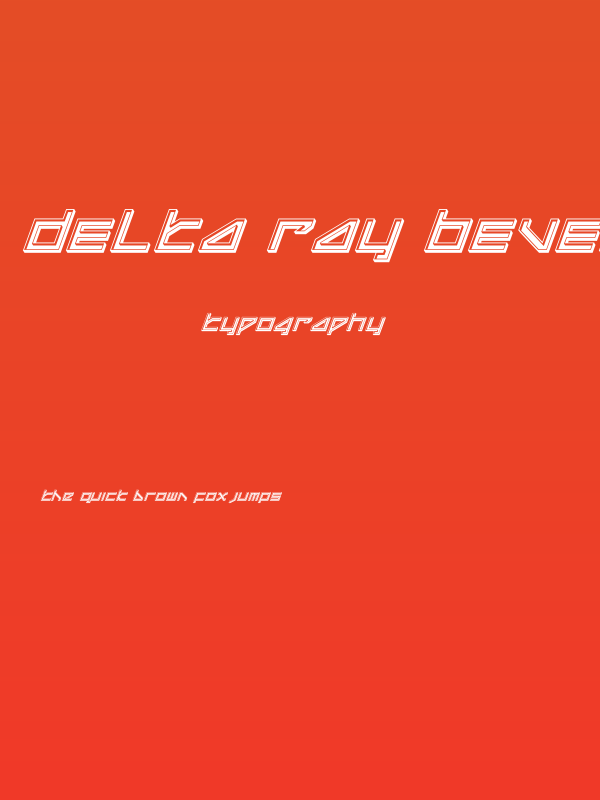 Delta Ray Bevel Italic Poster