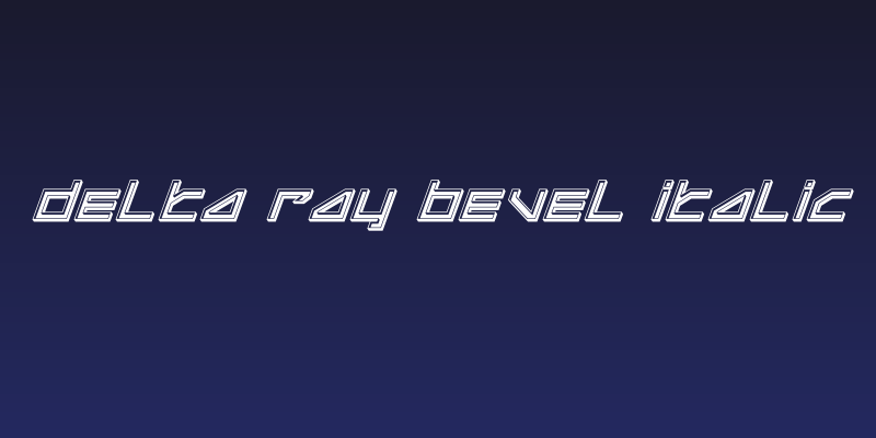 Delta Ray Bevel Italic Social Header