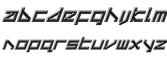 Delta Ray Bevel Italic Font LOWERCASE