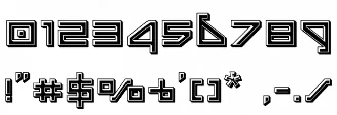 Delta Ray Bevel Font OTHER CHARS