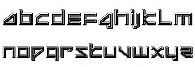 Delta Ray Bevel Schriftart Groß