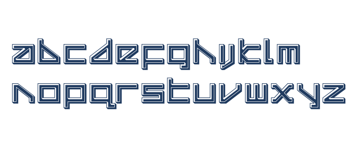 Delta Ray Bevel Lowercase