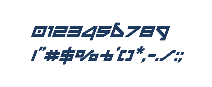Delta Ray Bold Compact Italic Other Characters