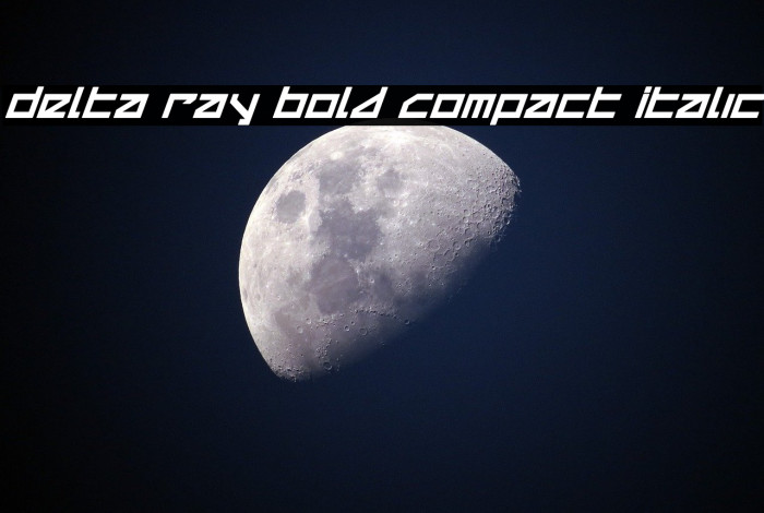 Delta Ray Bold Compact Italic Example 1