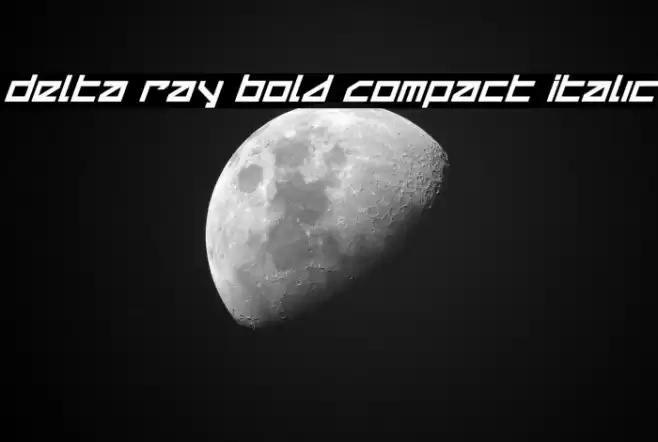 Delta Ray Bold Compact Italic Font examples