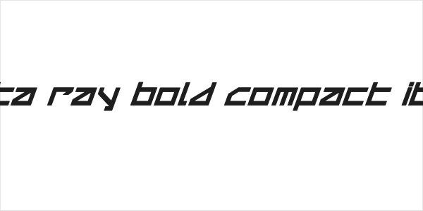 Delta Ray Bold Compact Italic Logo