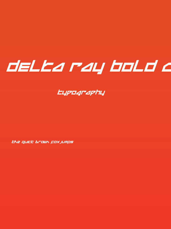 Delta Ray Bold Compact Italic Poster