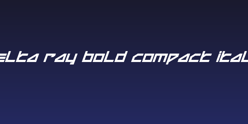 Delta Ray Bold Compact Italic Social Header
