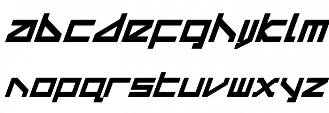 Delta Ray Bold Compact Italic Fonte MINÚSCULAS